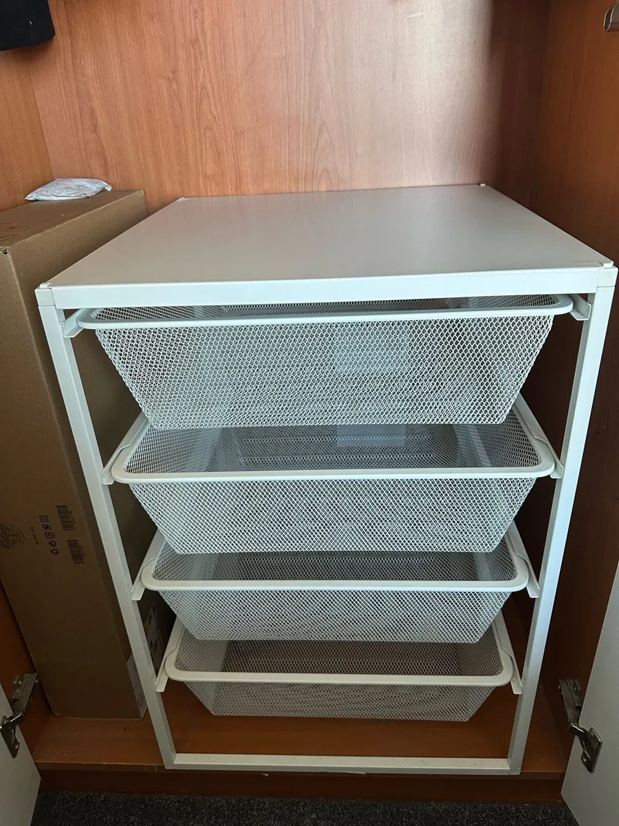 IKEA JONAXEL Storage Unit - 4 Mesh Drawers | White - Image 2