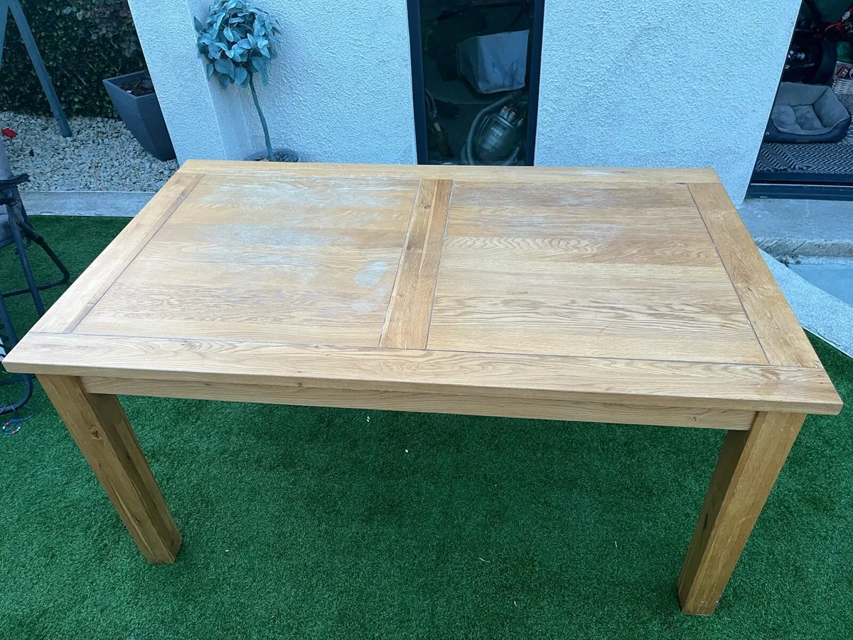 Oak table 6 chairs - Image 4