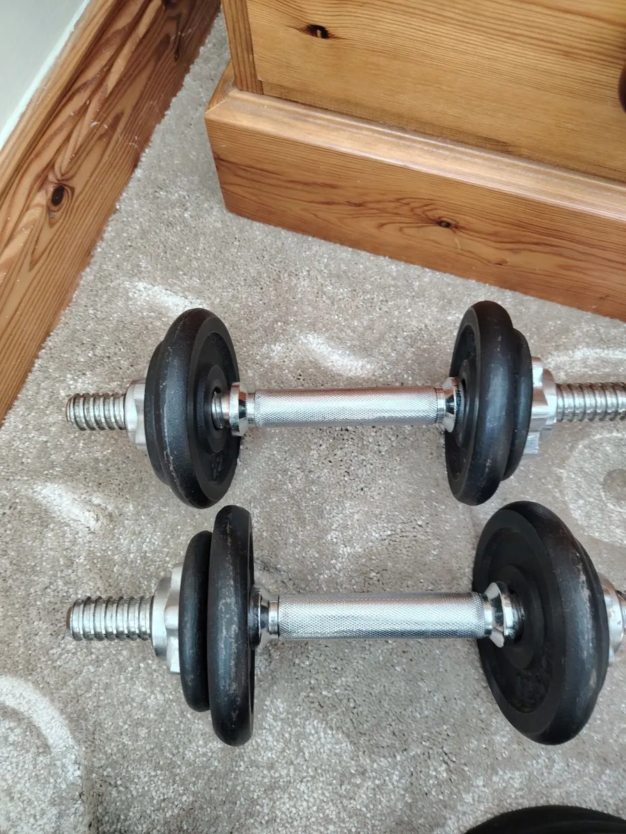 Cast iron barbell set - Image 3