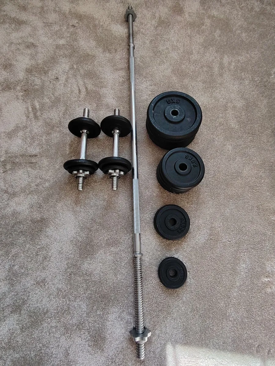 Cast iron barbell set - Image 1