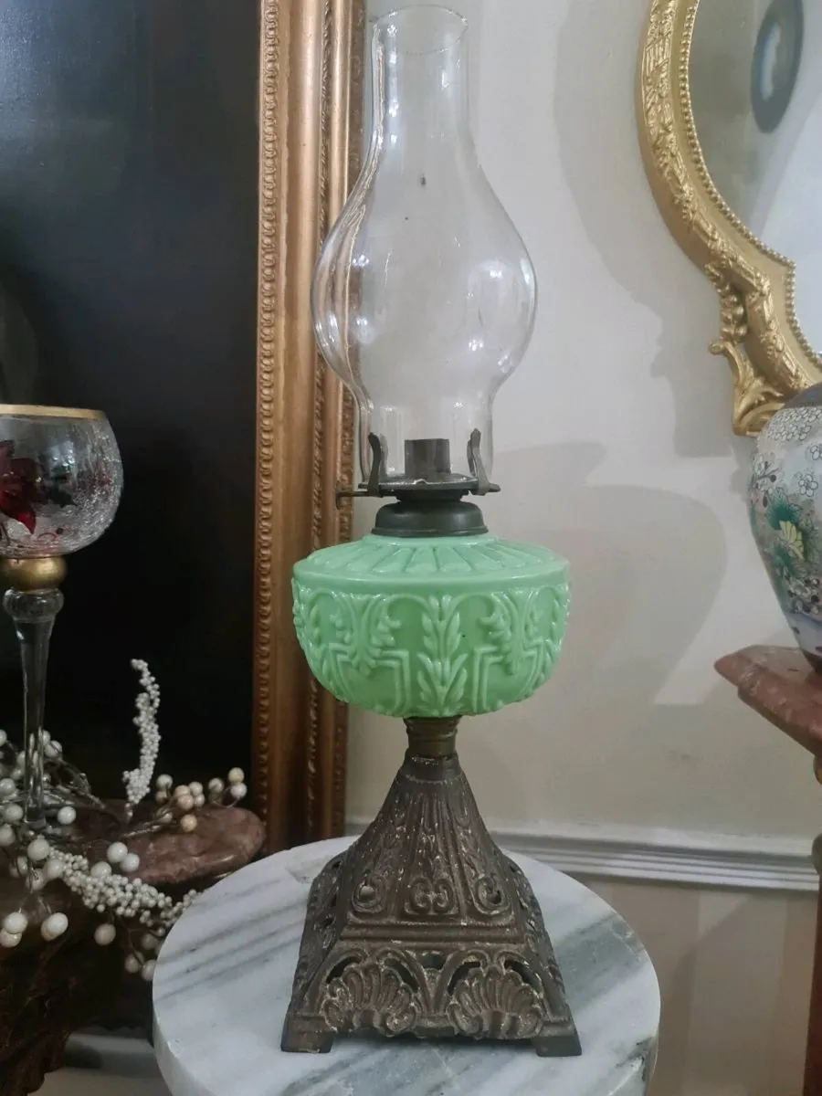 Victorian oil lamp Postage available - Image 1