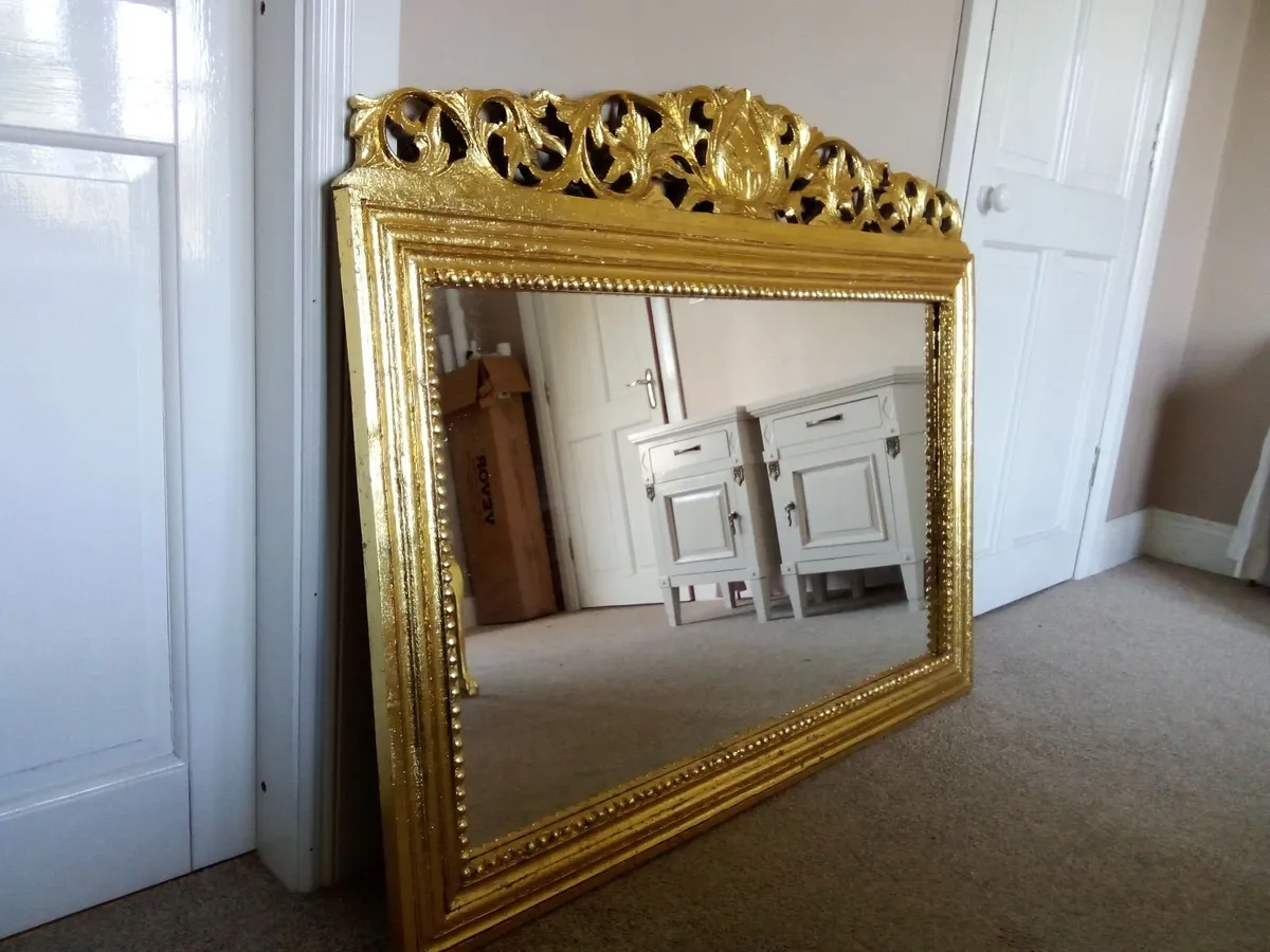 Large ornate mirror, gilt frame - Image 2