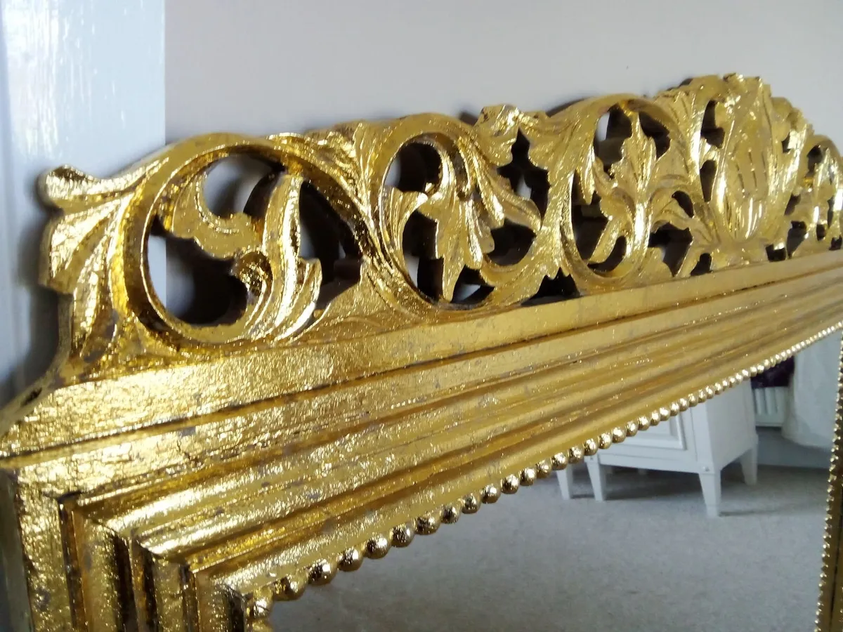 Large ornate mirror, gilt frame - Image 3
