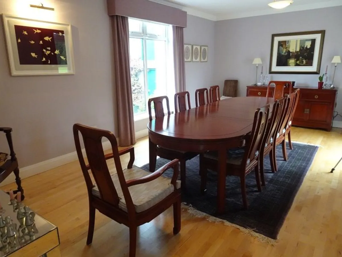 Asian Hard Wood (teak) Hand Made Dining table & 10 Chairs - Image 2