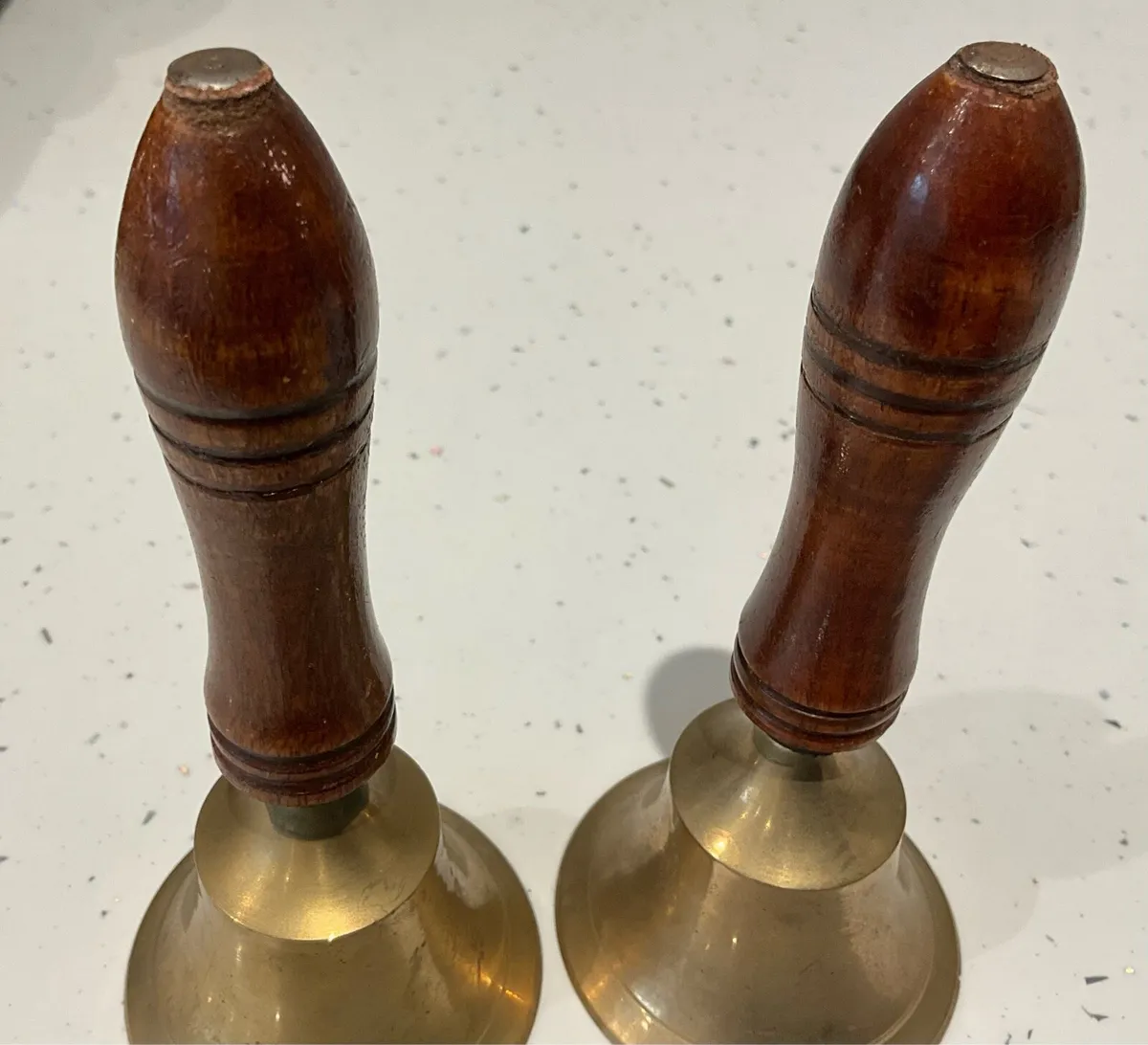 Pr.of Brass Bells with Wooden Handles - Image 3