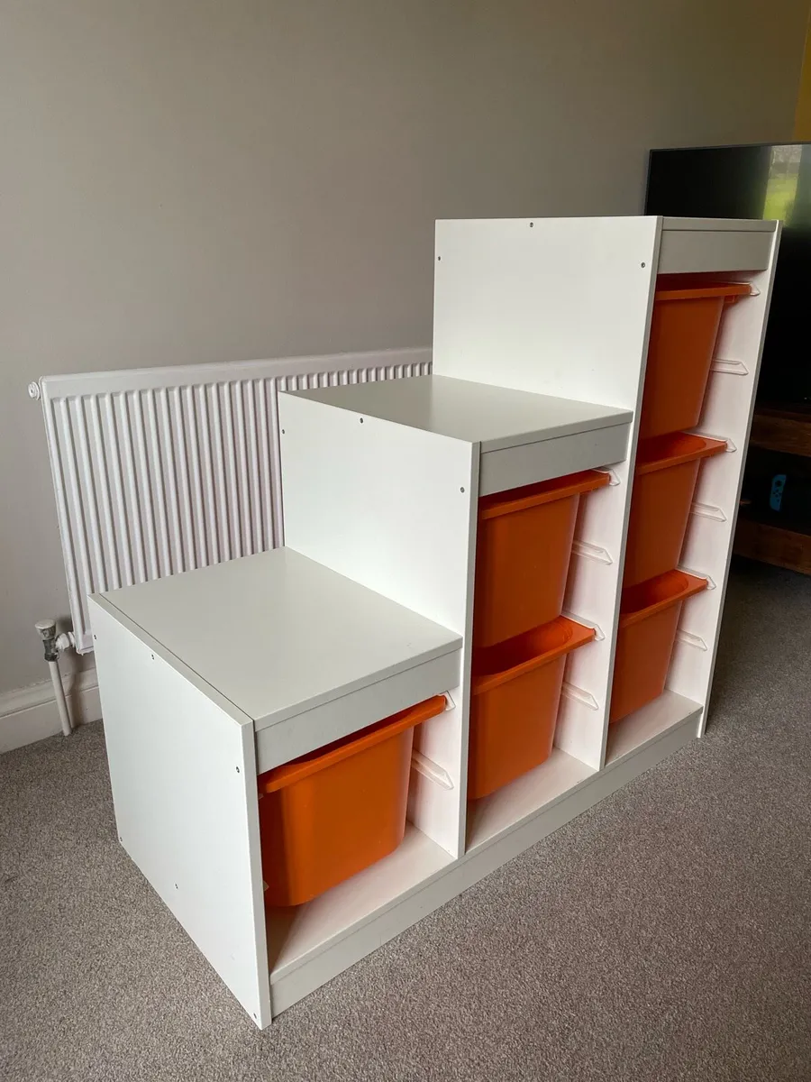 IKEA TROFAST Storage Unit - White Frame + 6 Bins - Image 3