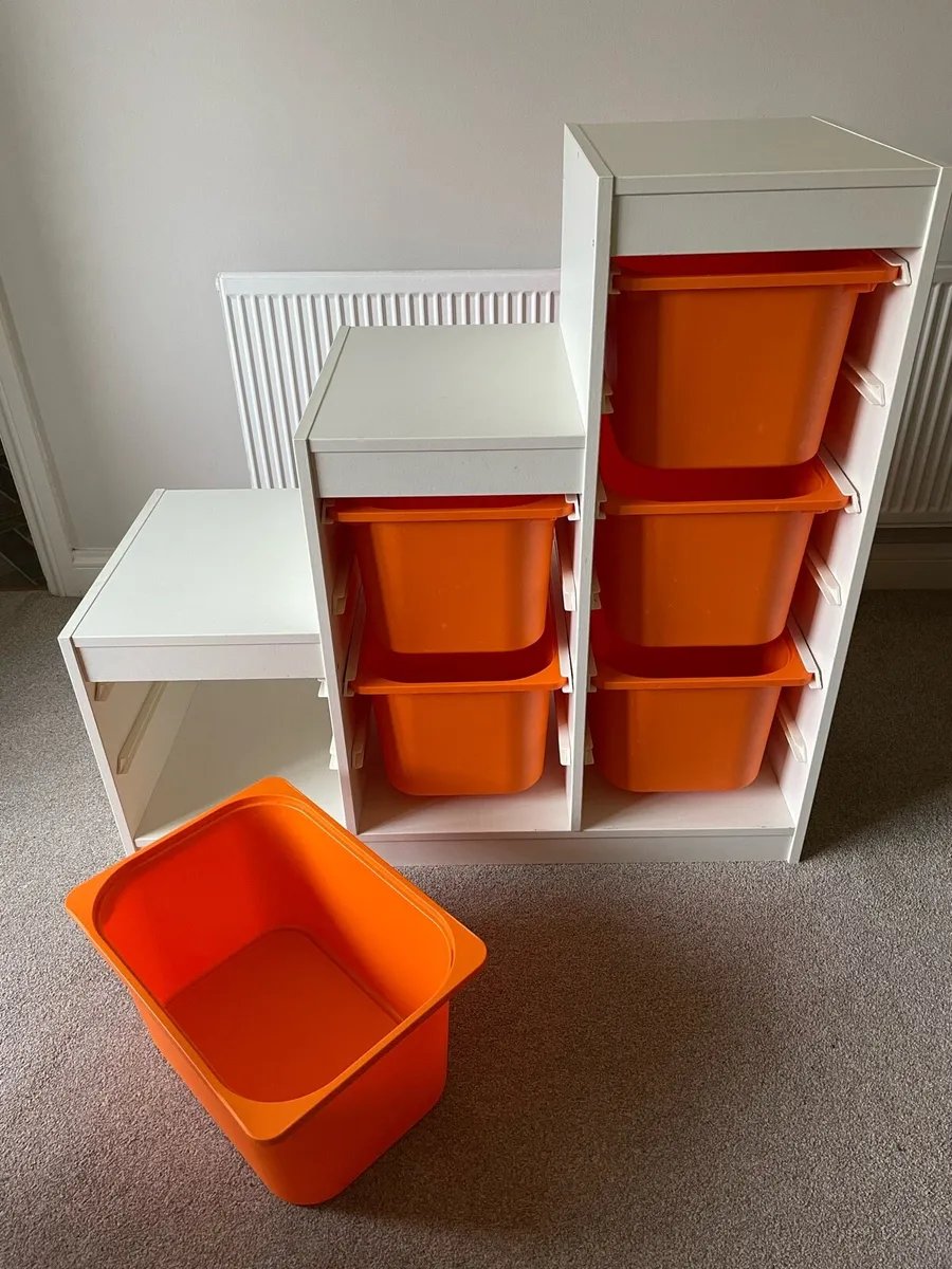 IKEA TROFAST Storage Unit - White Frame + 6 Bins - Image 4