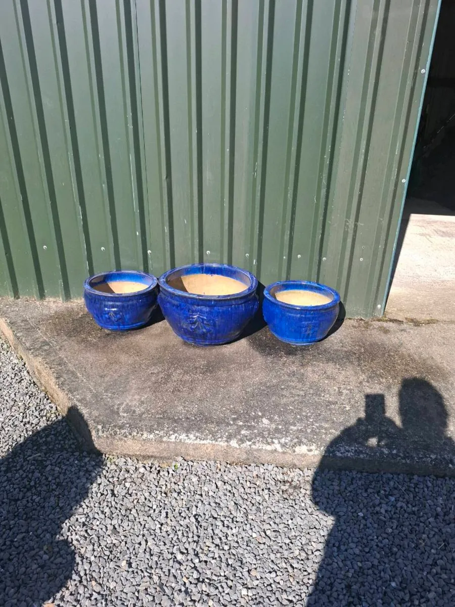 Blue ceramic pots - Image 4