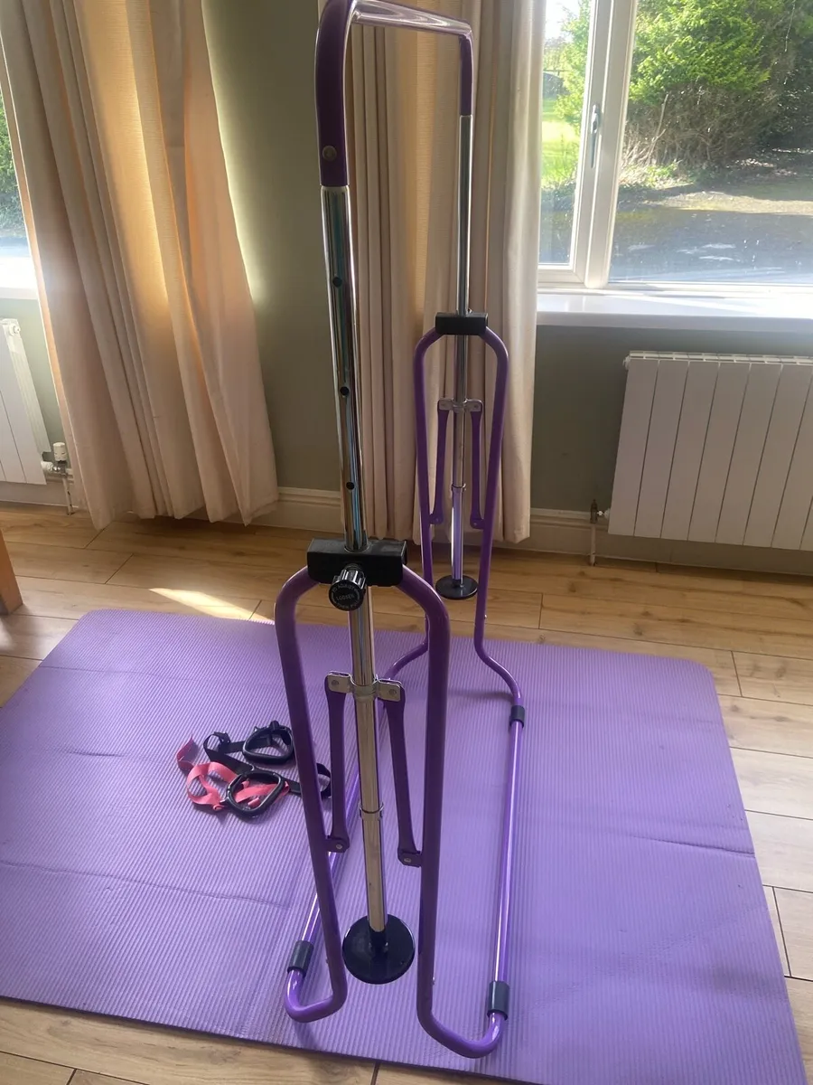 Kids gymnastics bars with mat - purple - Image 3