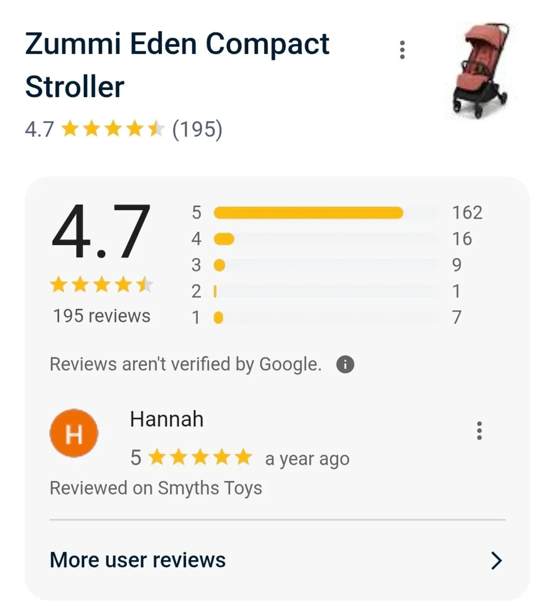 Holiday / Travel Compact Stroller – Zummi Eden - Image 3