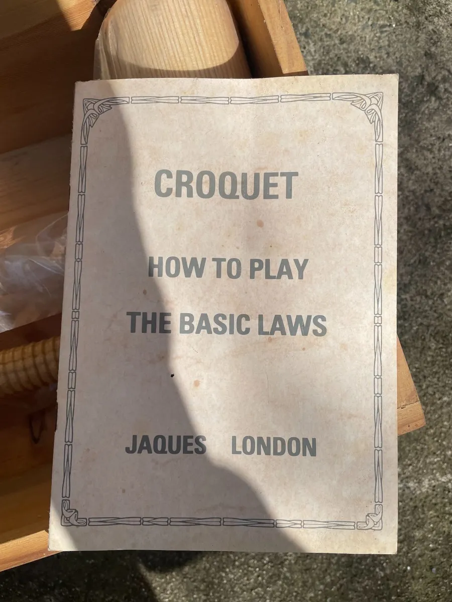 VINTAGE JAQUES LONDON CROQUET IN ORIGINAL PINE BOX - Image 3