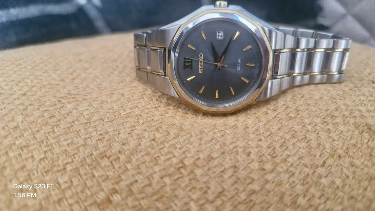 Seiko Men's SNE166 Two Tone Stainless Steel Analog - Image 2