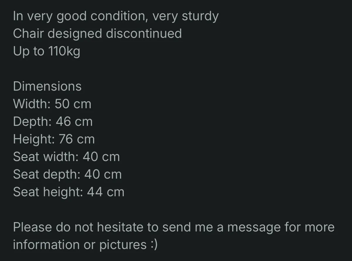 Janine Ikea Chair White - Image 4