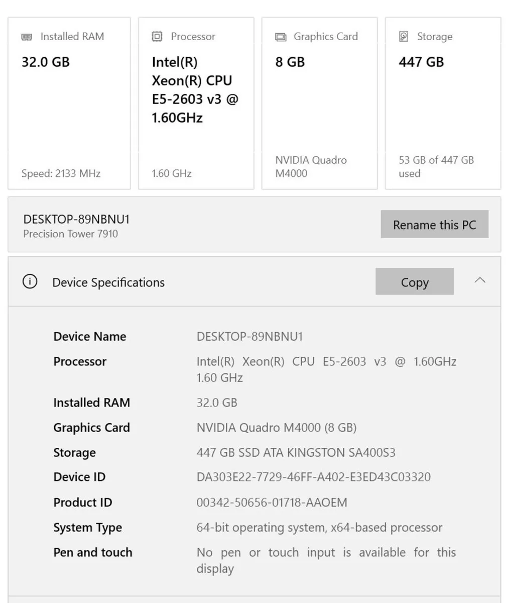 DELL Precision 7910 Xeon E5-2603/32GB/500SSD/Win10 - Image 4