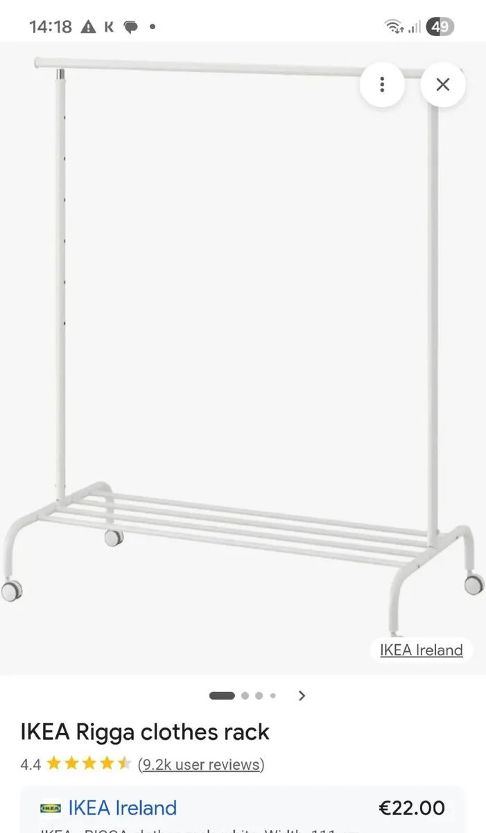 Ikea clothes rail