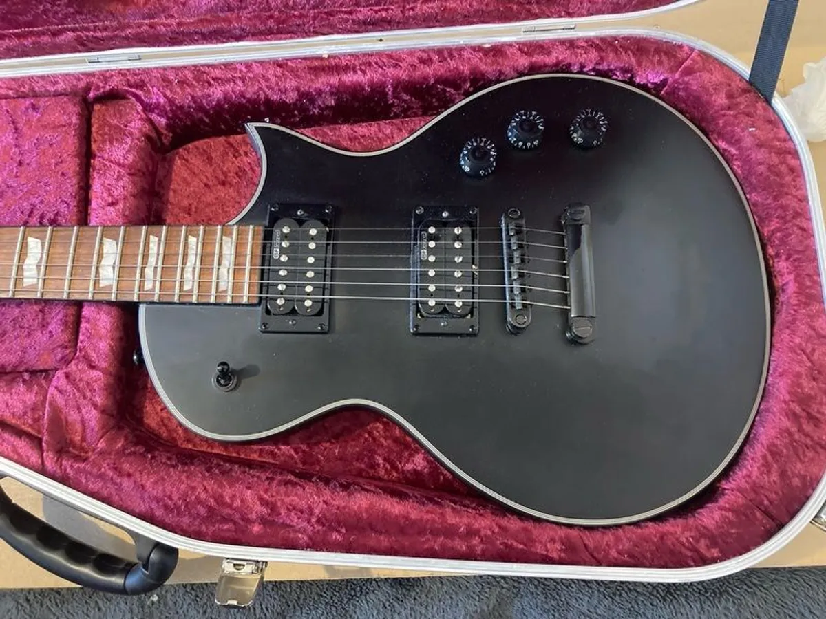 Esp Ltd Ec-256 Black Satin Pristine condition Volcanic ESP humbuckers Price New 525 euros with Hiscox Standard EF Guitar Case Black Price New 199 euros - Image 3