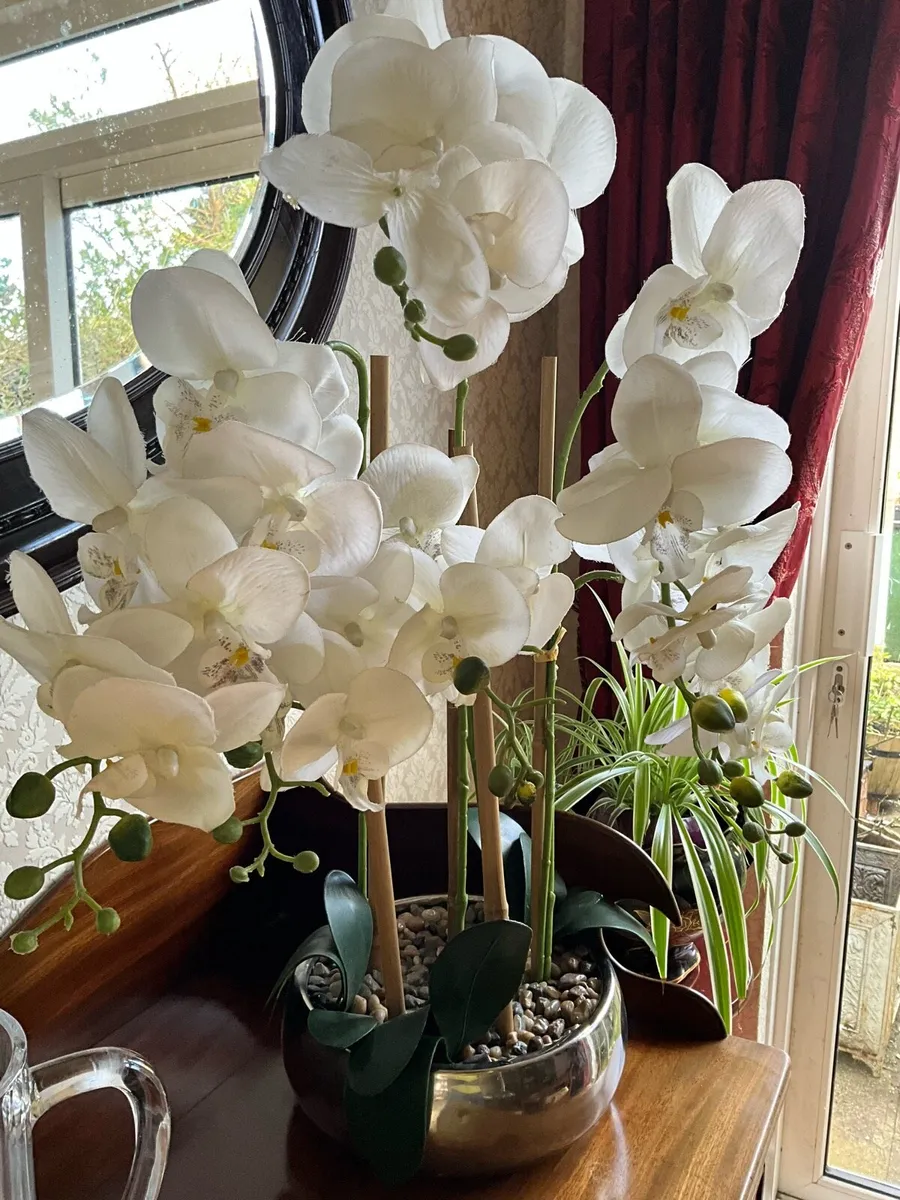 Tall Real Touch Orchid in a Pot  (Artificial )67cm - Image 2