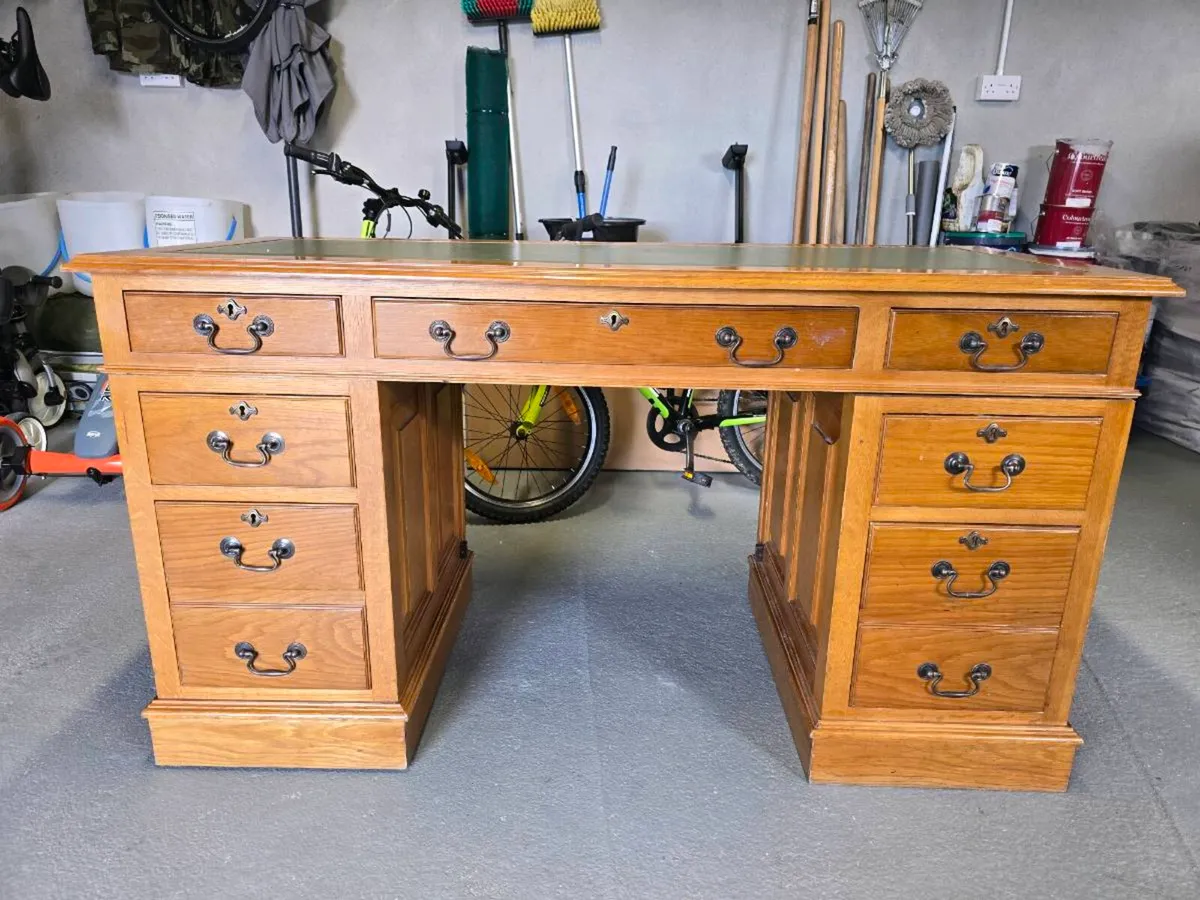 Antique Military style officers writing desk - Image 2