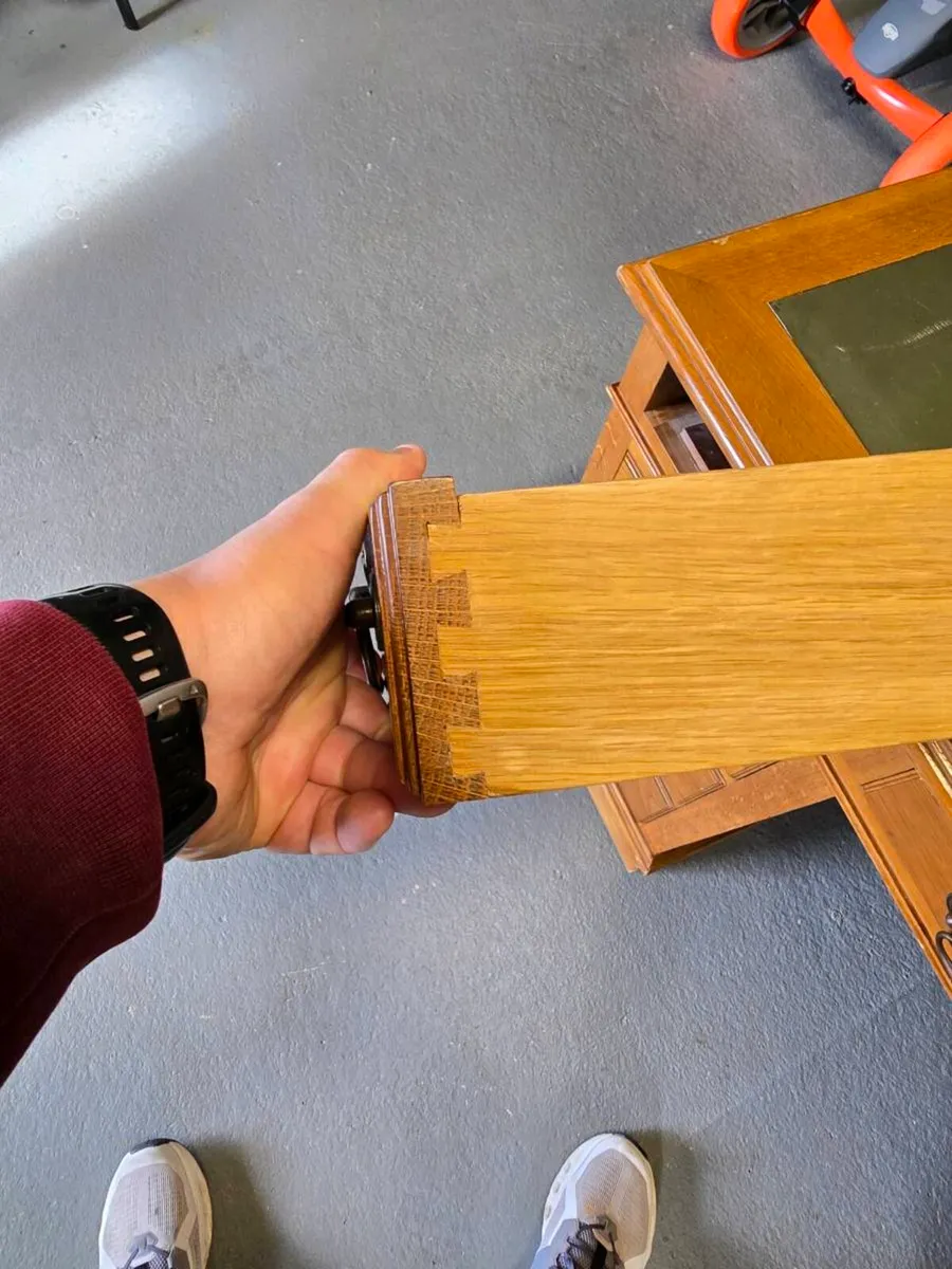 Antique Military style officers writing desk - Image 4