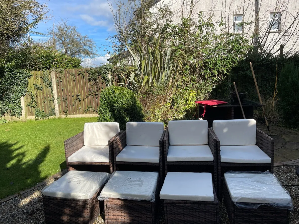 Rattan 9 piece patio set - Image 3