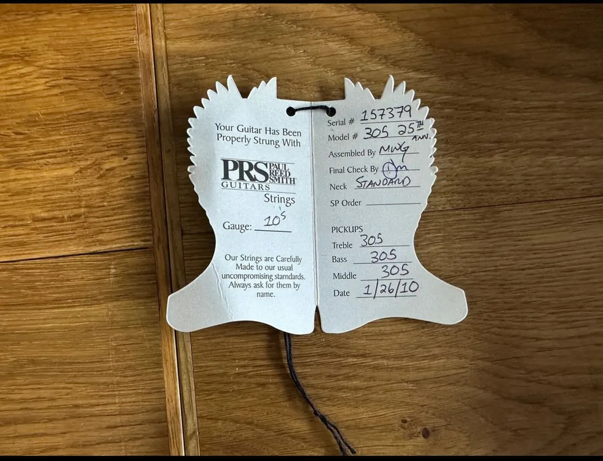 PRS 25th Anniversary 305 - Charcoal Smokeburst - Image 2