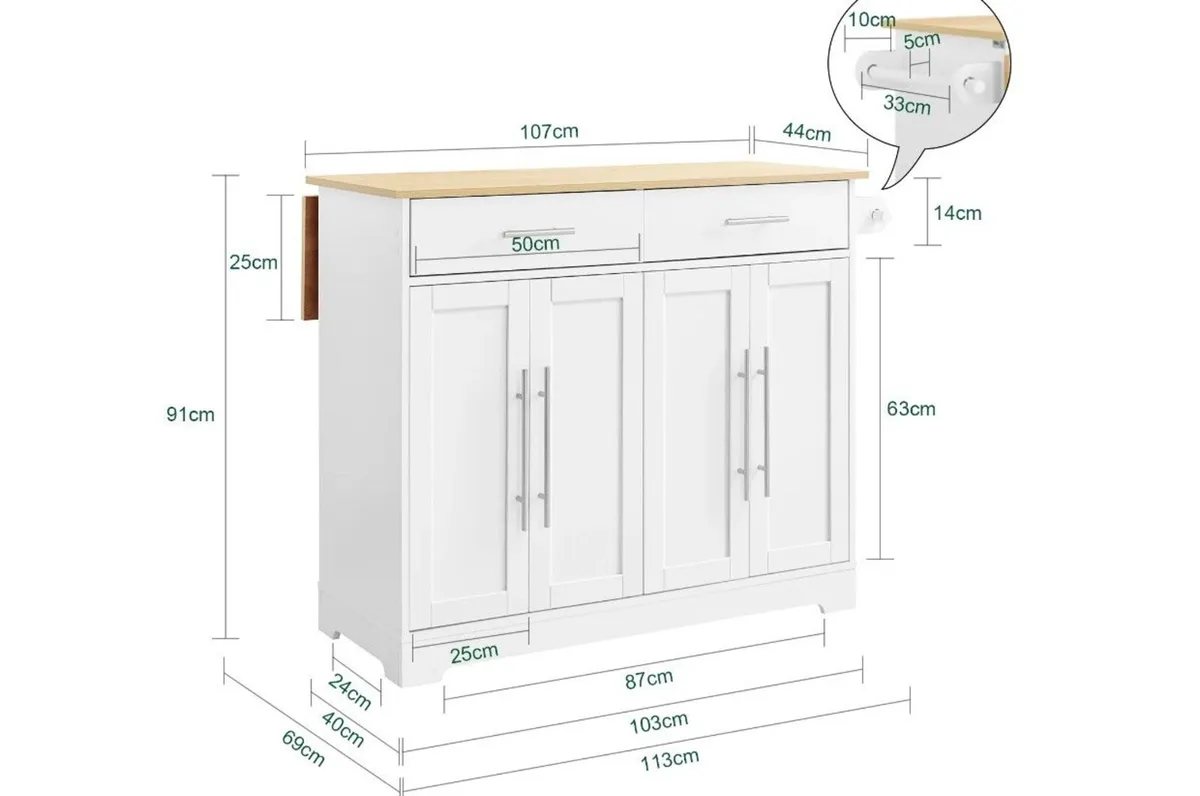 Kitchen Island on Wheels - Image 4
