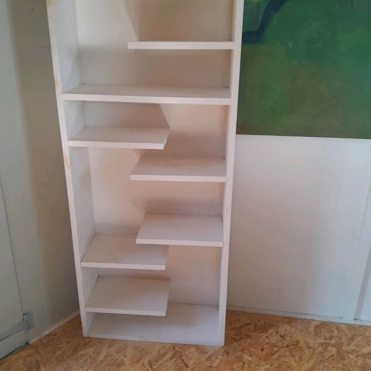 Solid wood painted free standing shelf - Image 2