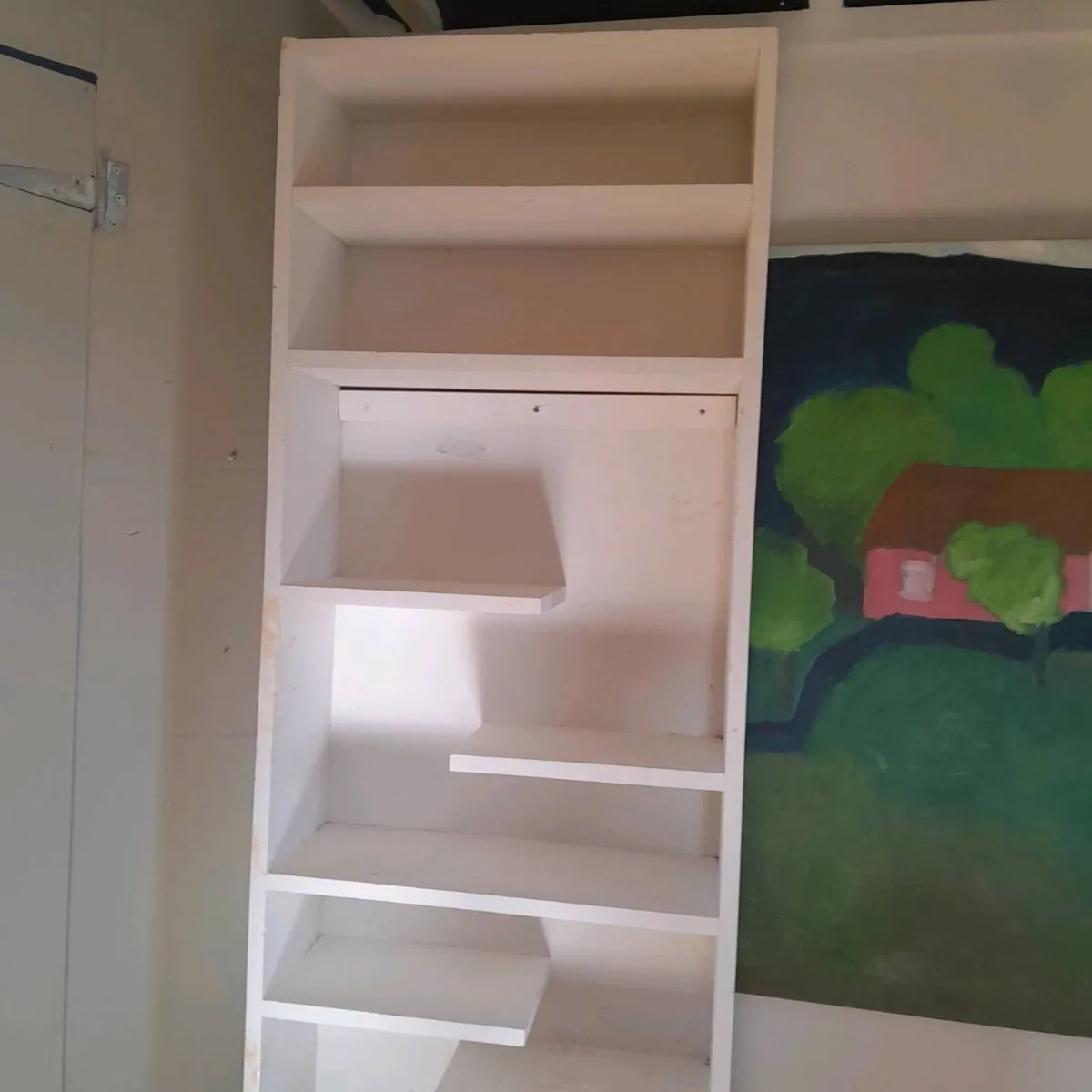 Solid wood painted free standing shelf - Image 3