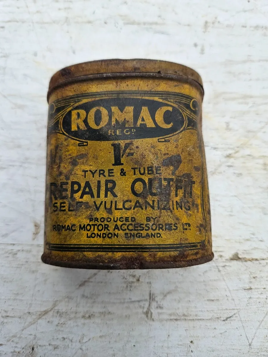 Vintage Retro Romac Motor Accessories Tin - Image 1