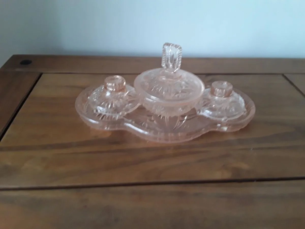 Art deco 4-piece dressing table vanity set - Image 1