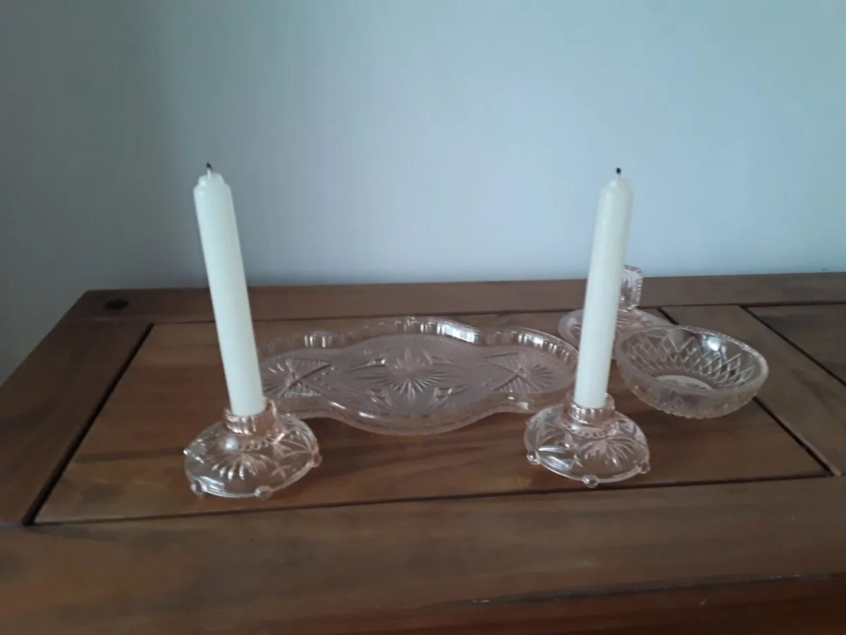 Art deco 4-piece dressing table vanity set - Image 3