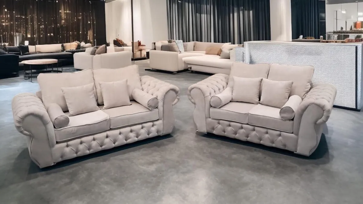 Rio Chesterfield 3+2 Seater Fullback Cushions Sofa - Image 2