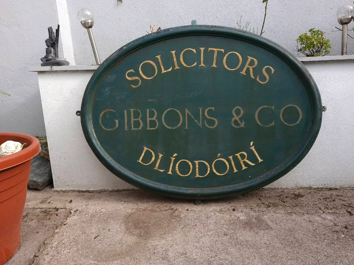 Large Vintage Solicitors Sign from West Cork - Image 3