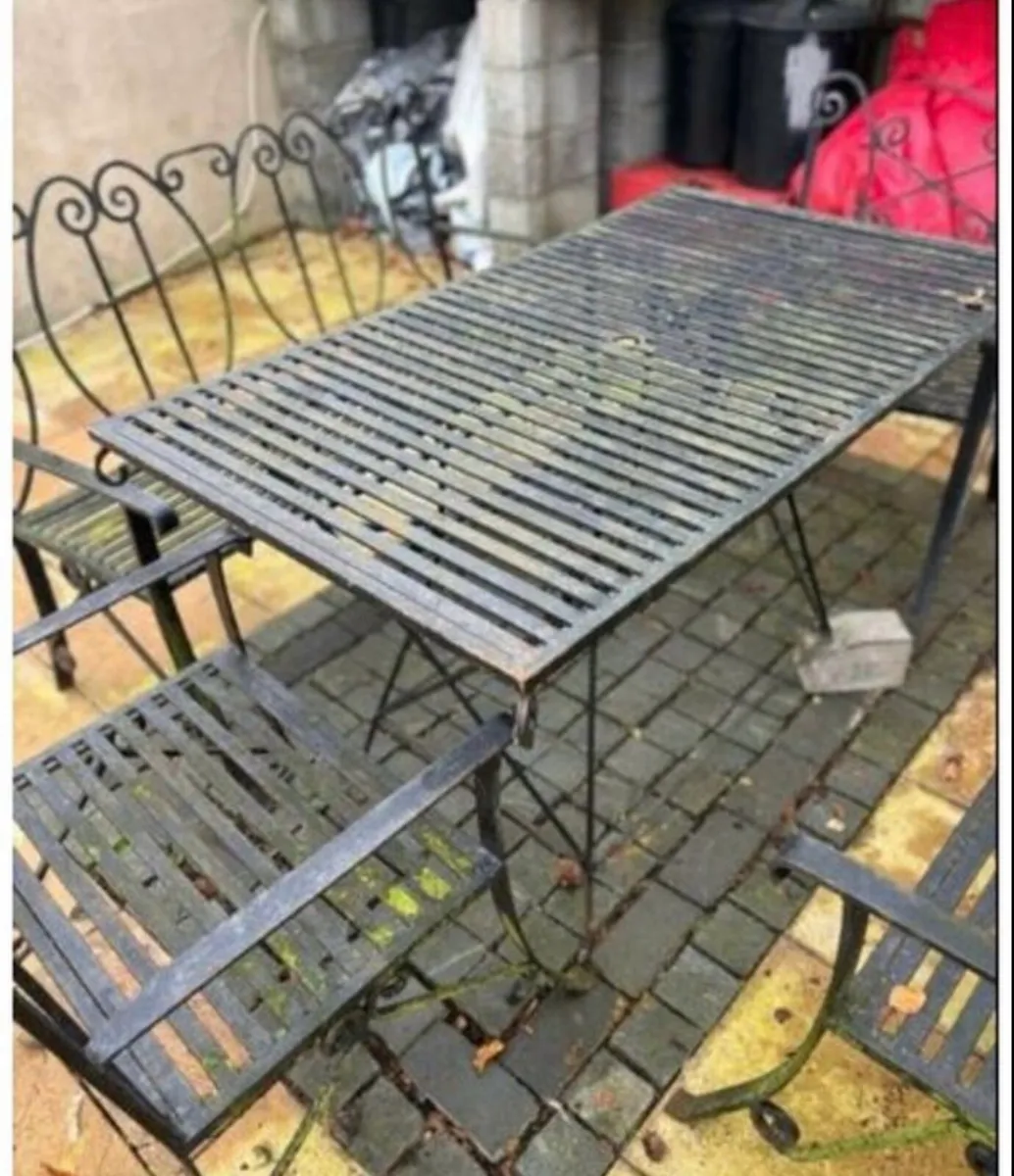 Garden Steel Table & Chairs - Image 2