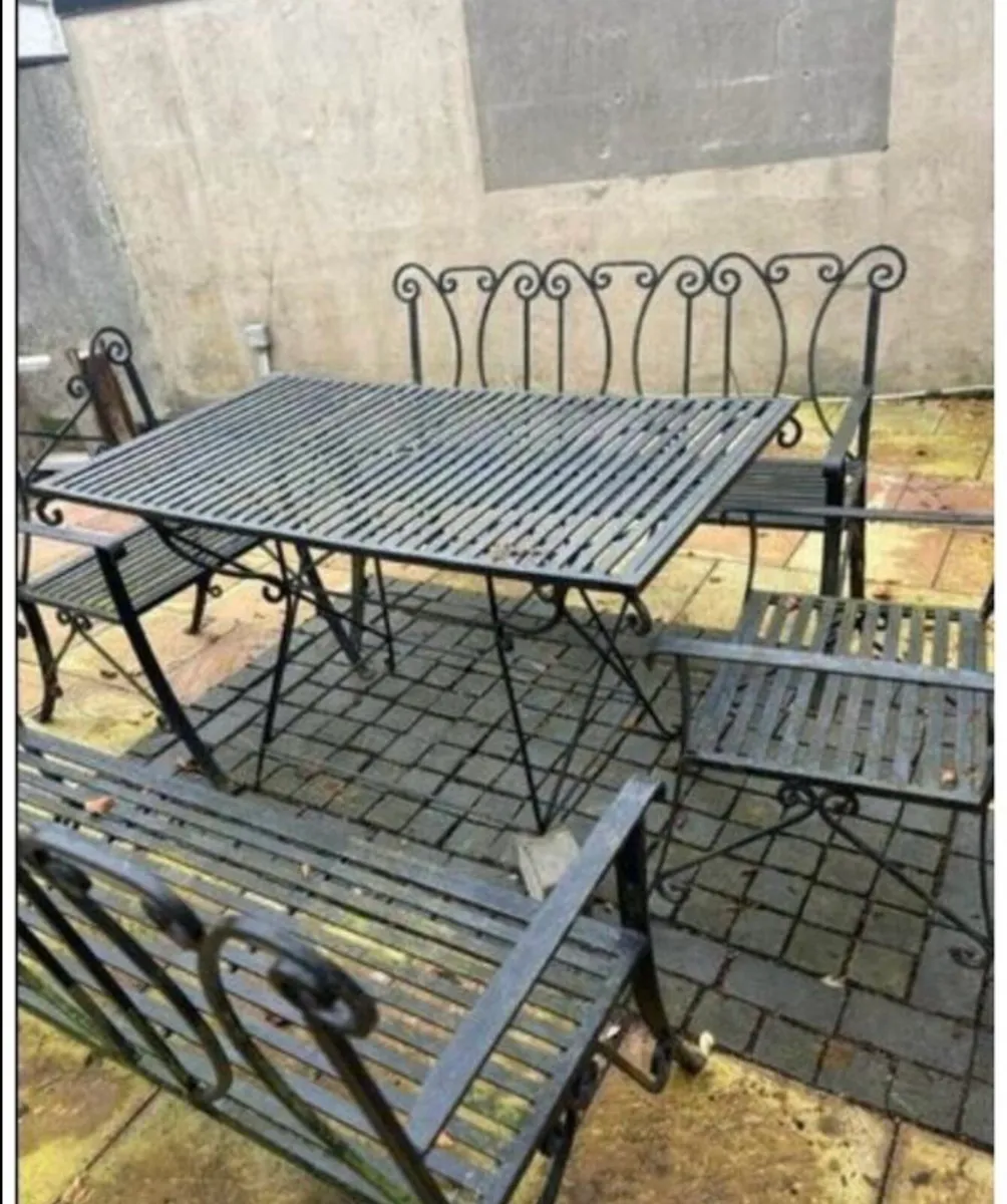 Garden Steel Table & Chairs - Image 3