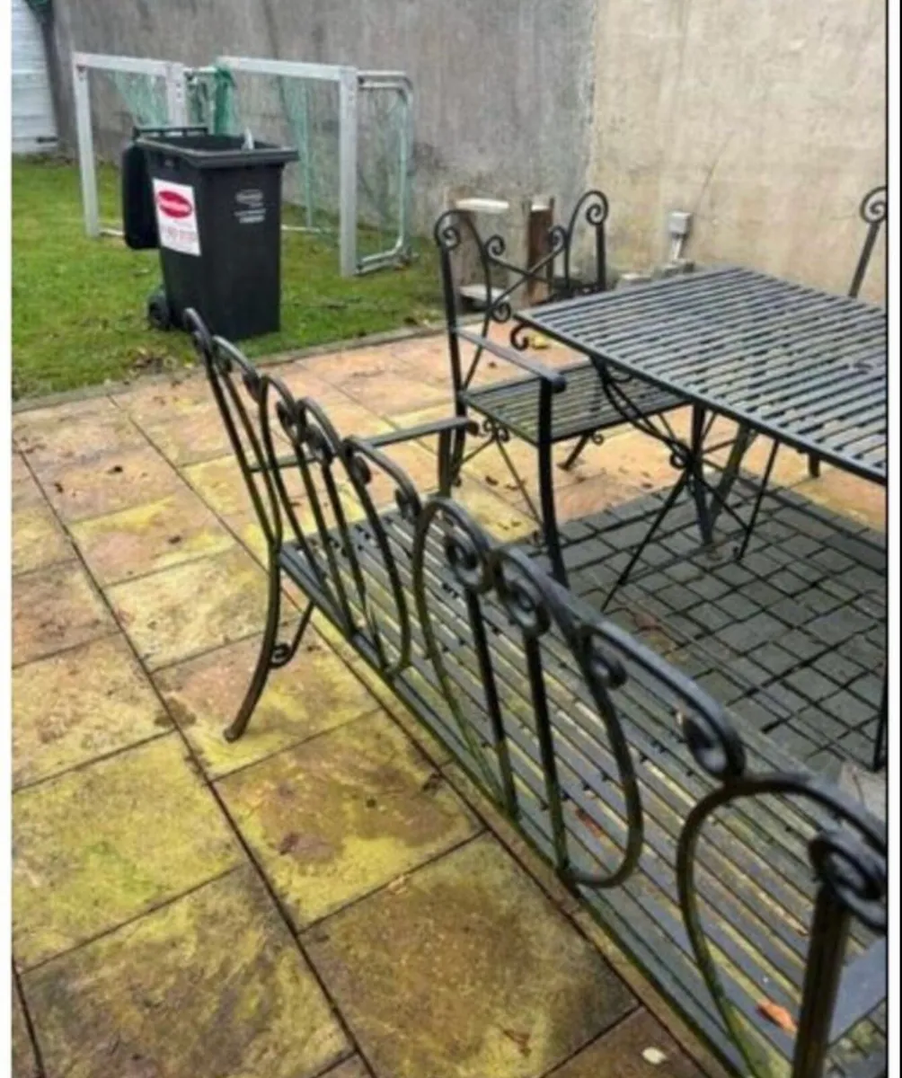 Garden Steel Table & Chairs - Image 4