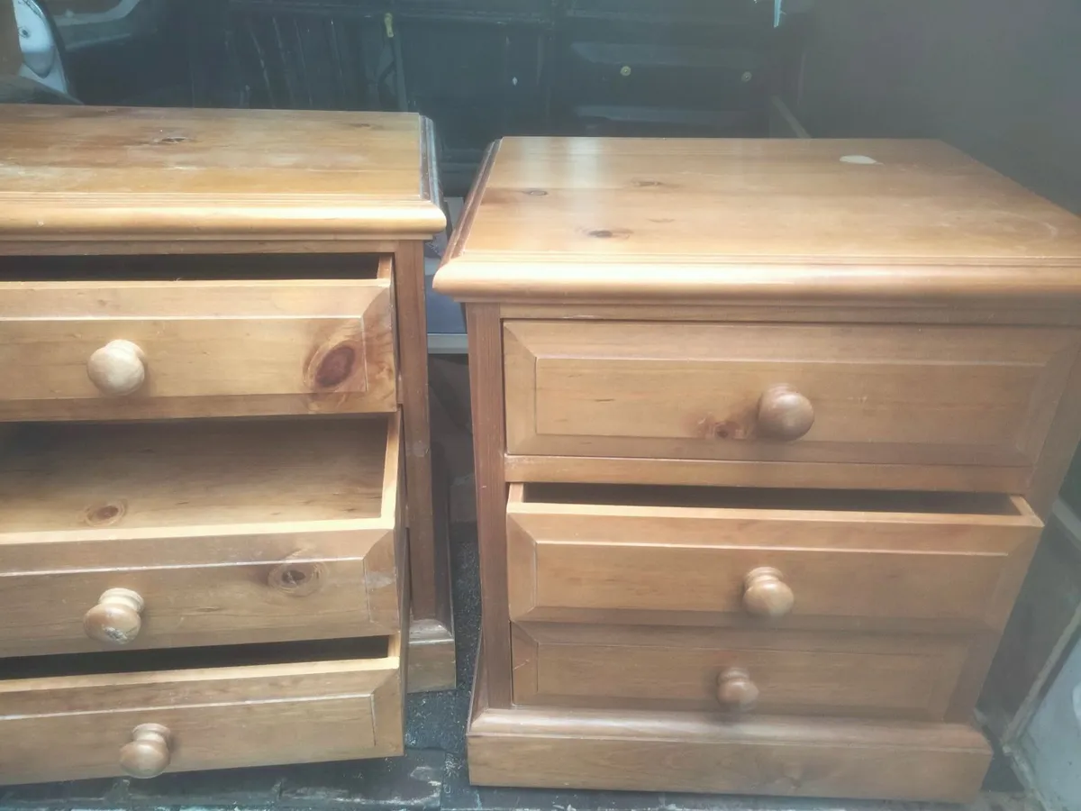 Pine Bedside Lockers - Image 1