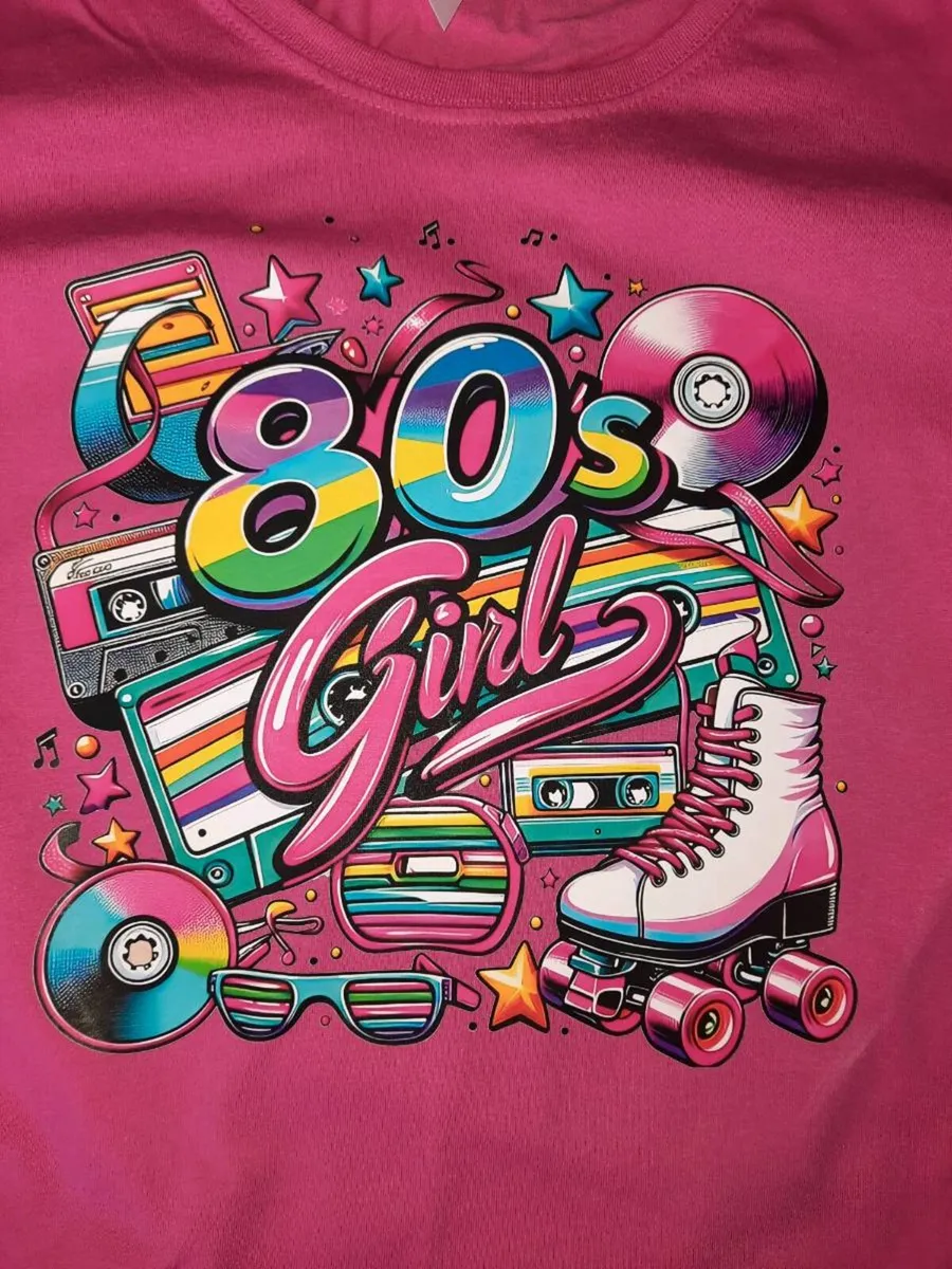 Disco 80s girl tee shirt - Image 1