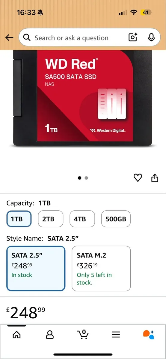 WD Red sa500 sata SSD 1 Tb - Image 4