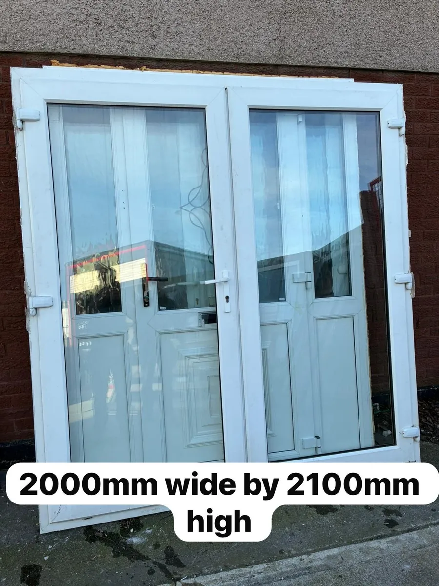 PVC French double doors