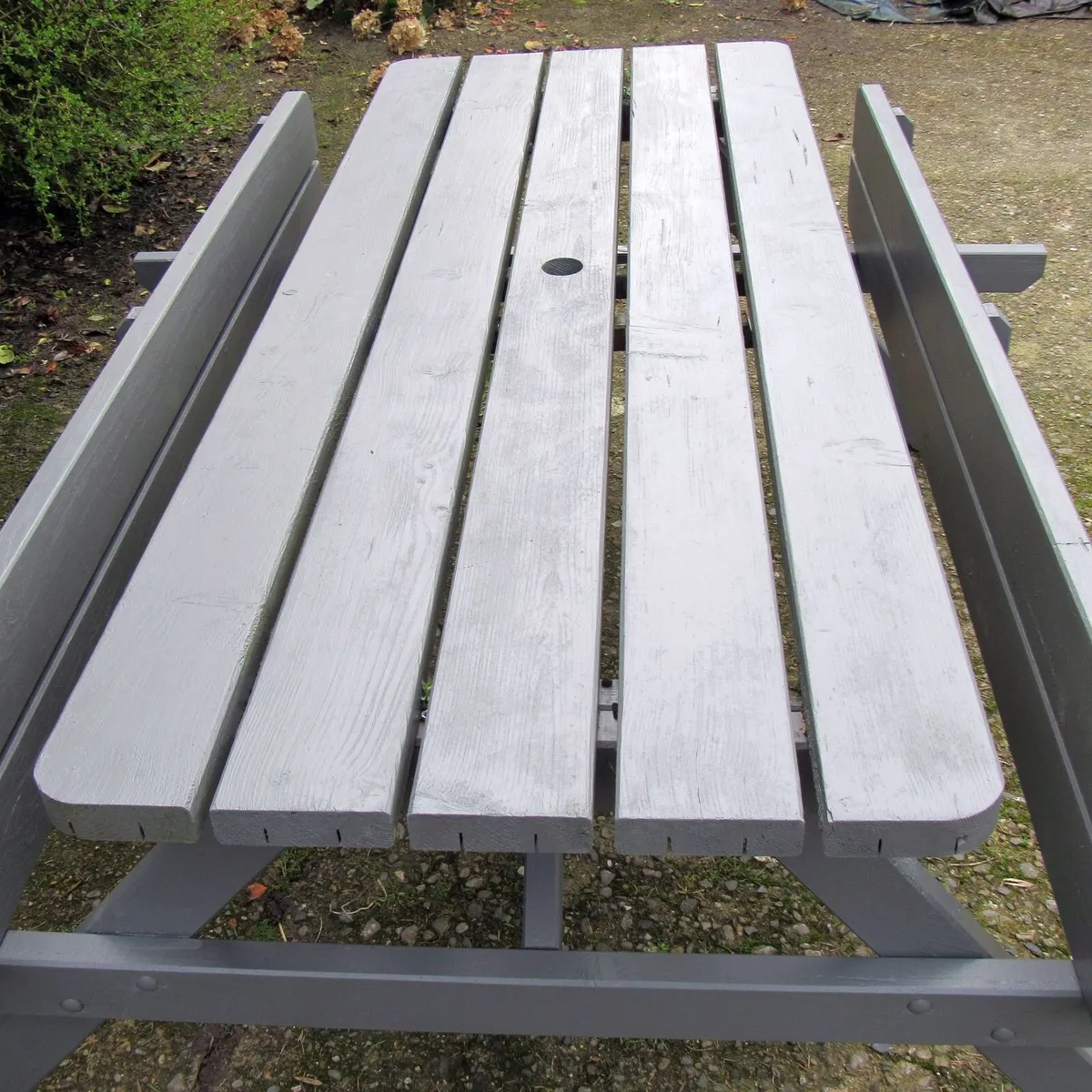Large Garden Picnic Table with Benches - Image 3