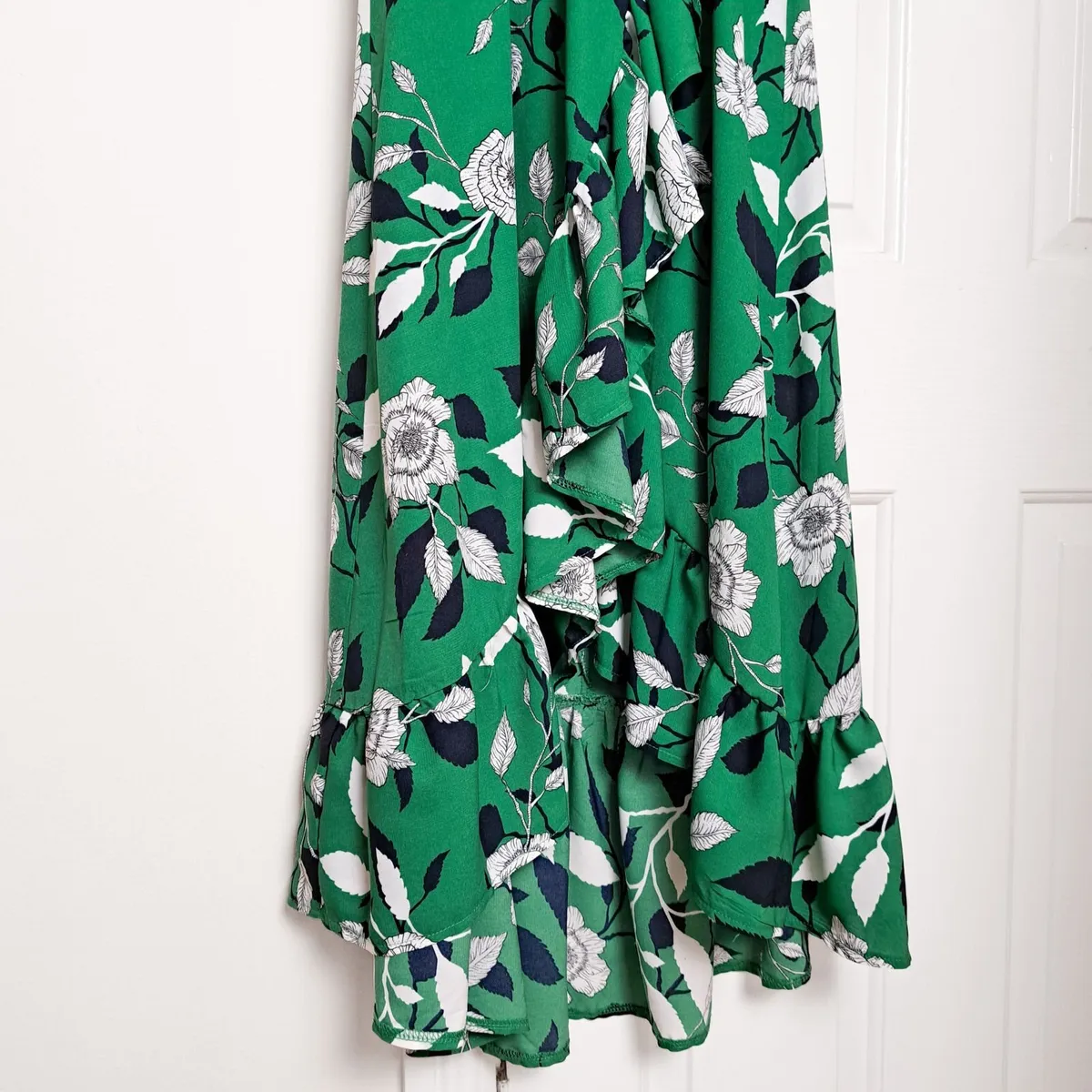 Marc Angelo Green Floral Midi Dress Summer 8UK - Image 2