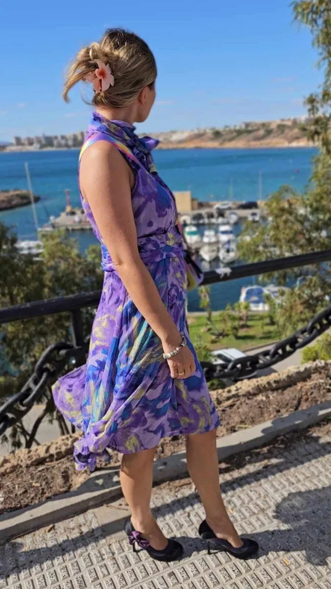 Dress with scarf - Image 1