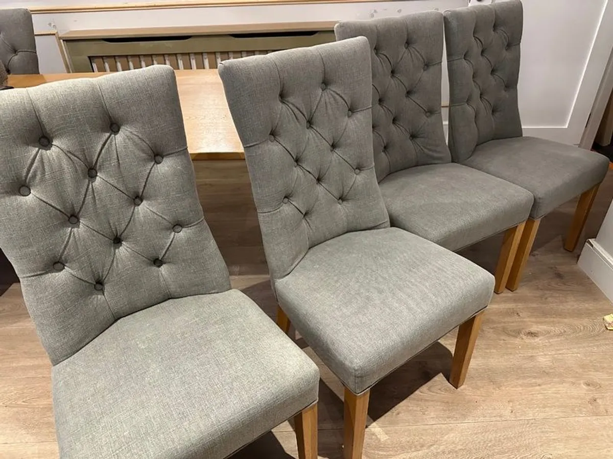 Premium Solid Oak Extendable Dining Table and 8 Chairs (Seats 10) - Image 3