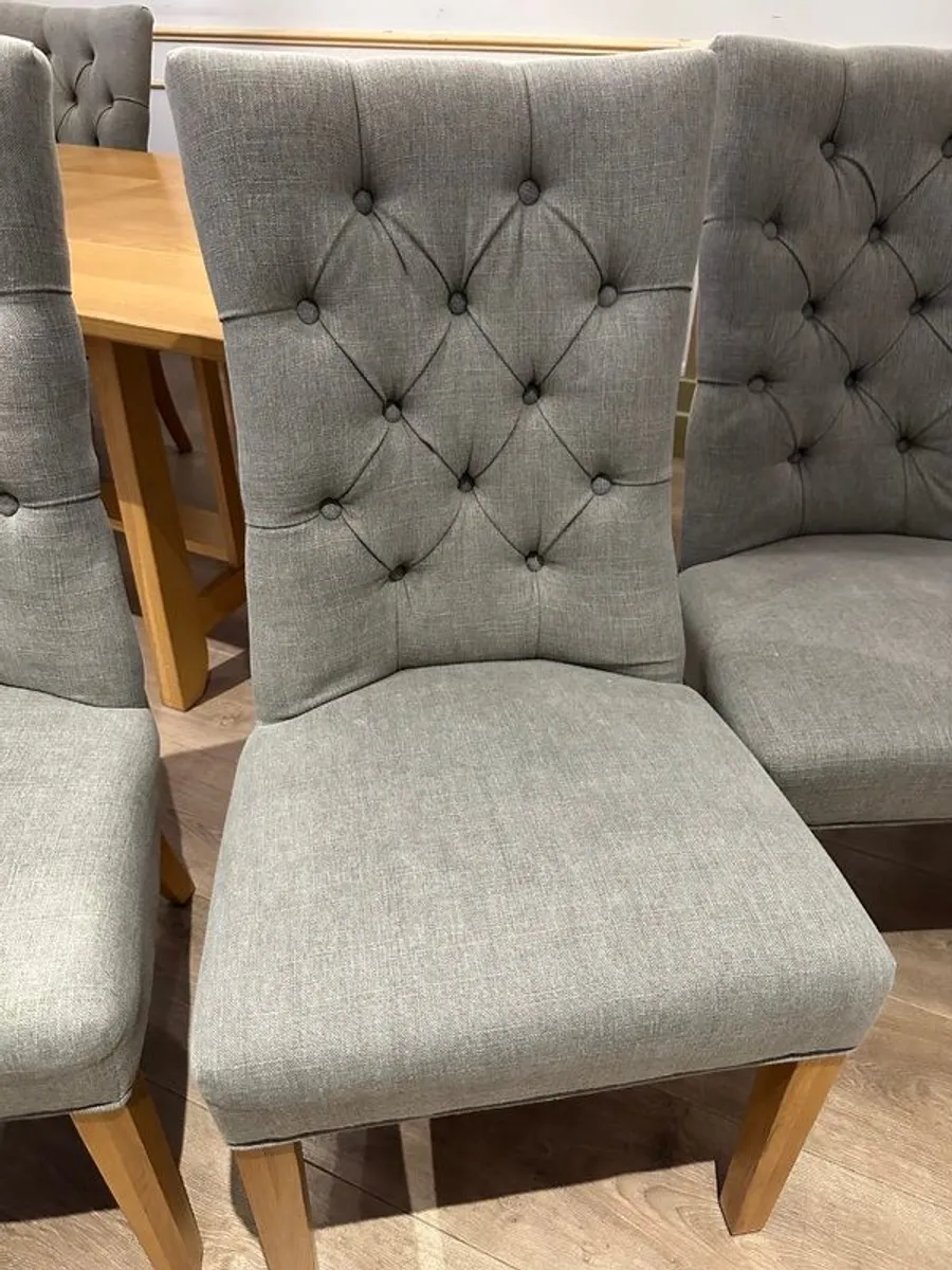 Premium Solid Oak Extendable Dining Table and 8 Chairs (Seats 10) - Image 4