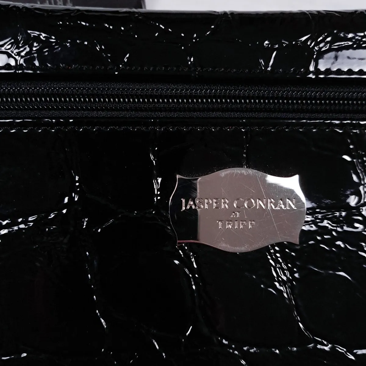Jasper Conran Black Croc Padded Laptop Bag - Image 2