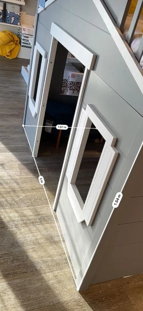 Childrens House Loft Bed with Playhouse Underneath - Image 2