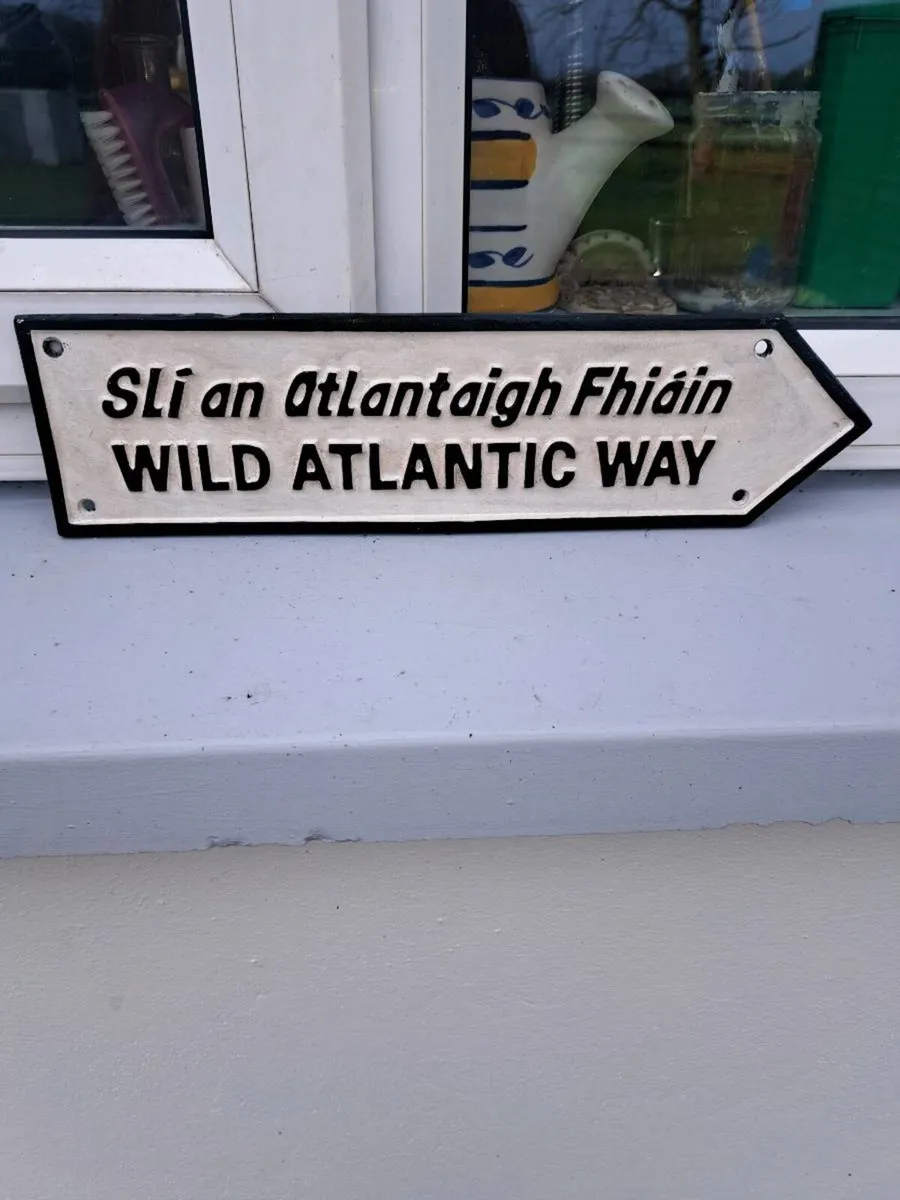 Wild Atlantic way cast iron sign - Image 1