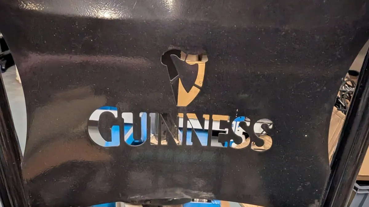 Set of 2Guinness Branded Metal Chairs - Image 1