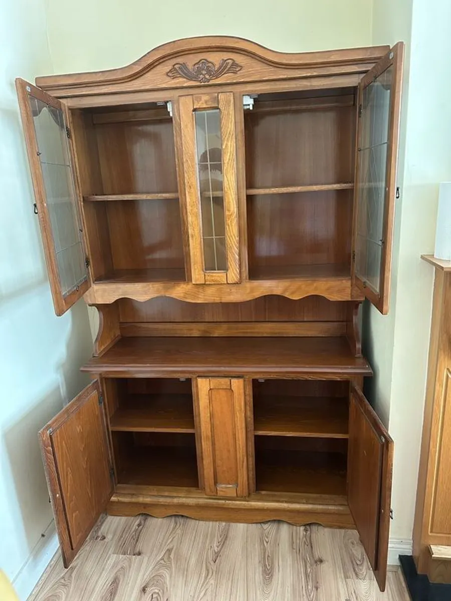 Solid Pine Dresser with Glass Doors - Image 2